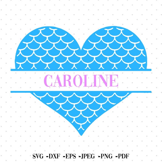 Download Mermaid Name Heart Svg Mermaid Svg Heart Svg Mermaid Heart Etsy