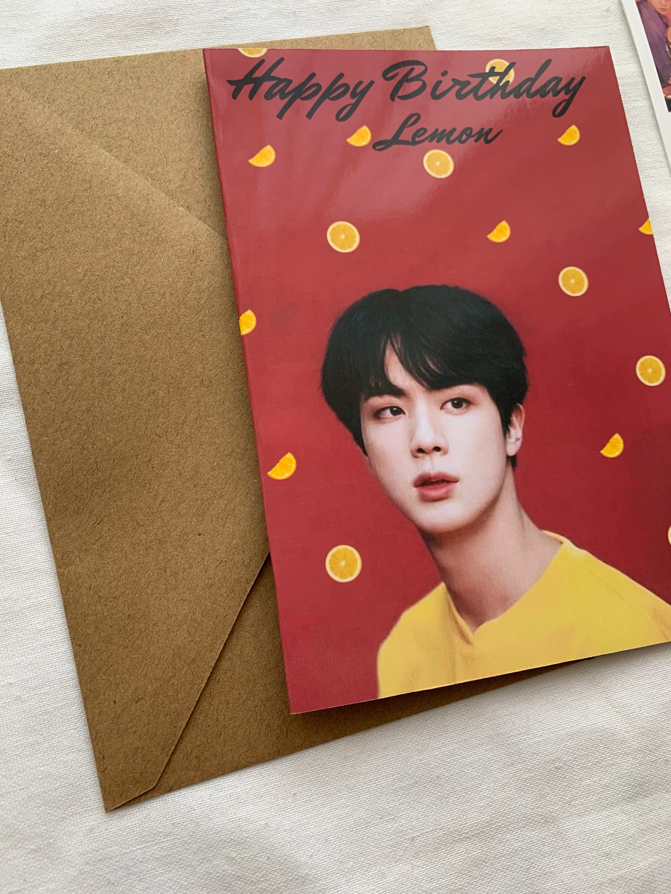 Jin custom birthday card / Jin bts / Jin / Kim Seokjin / bts Etsy