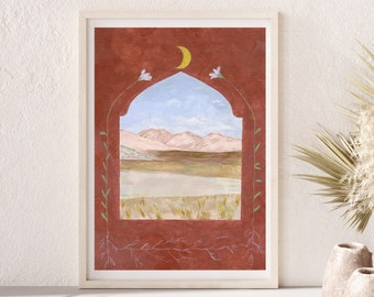 Impresión Artística de Paisaje del Desierto
