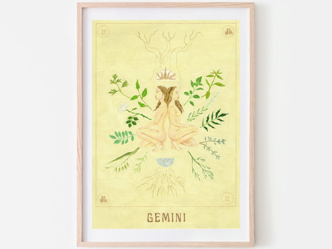 Gemini Zodiac Sign Art Print - Etsy