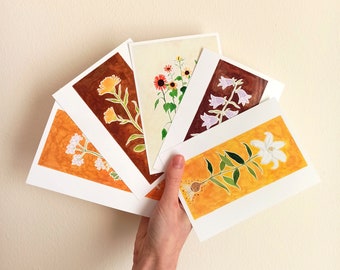 Floral Postcards Set