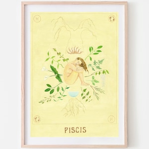 Pisces Zodiac Sign Art Print
