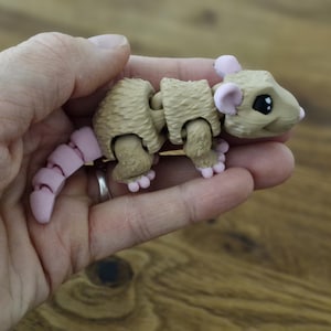 Ratte Schlüsselanhänger bewegliche Ratte, Fidget, Gelenktier