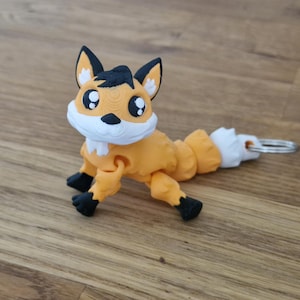 Fuchs Schlüsselanhänger beweglicher Fuchs, Fidget, Gelenkspielzeug