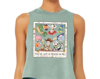 You've Got a Friend in Me (E) - Crop Racerback Tank, Toy Story Photo Shirt, Toy Story Land, Woody Buzz Jessie, Bullseye, Disney Matching