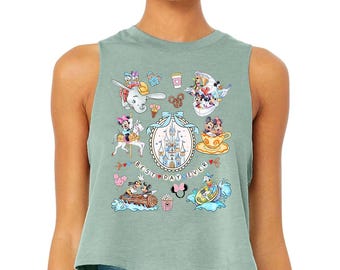 Best Day Ever (B) - Crop Racerback Tank, Cute Disneyworld shirt, Happiest Place on Earth, Disney Trip Shirt, Disney Family Matching shirts
