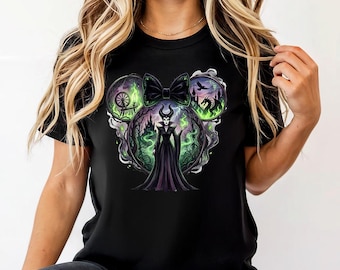 Maleficent Minnie Ears (A) - Bella Canvas, Disney Sleeping Beauty Shirt, Evil Maleficent Tee, Disneyland Matching Shirt, Disney Villains
