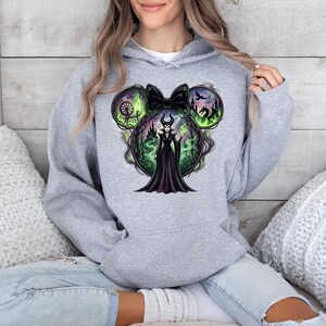 Maleficent Minnie Ears - Hoodie GD, Disney Sleeping Beauty Shirt, Evil Maleficent Tee, Disneyland Matching Shirt, Disney Villains image 6