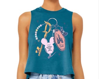 Keys to the Castle - Crop Racerback Tank, Disneyland Disneyworld shirt, Most Magical Day Ever, Best Day Ever, Disney Trip Matching Shirt