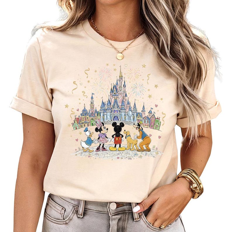 Mouse Kingdom - Bella Canvas, Disneyland Disneyworld-shirt, meest magische dag, beste dag ooit, Disney Girls Trip Matching-shirt afbeelding 3