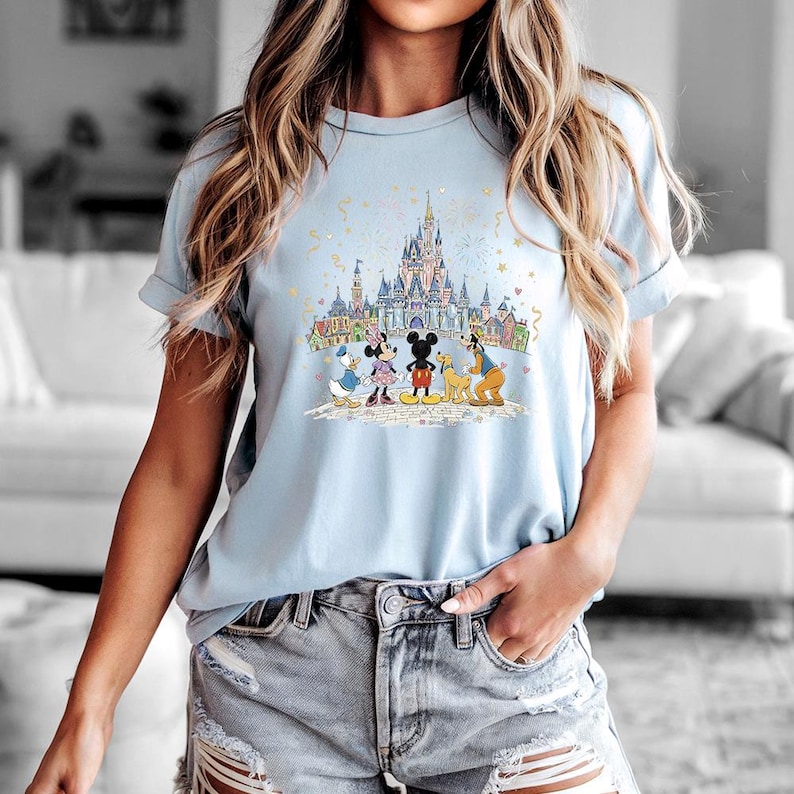 Mouse Kingdom - Bella Canvas, Disneyland Disneyworld-shirt, meest magische dag, beste dag ooit, Disney Girls Trip Matching-shirt afbeelding 6