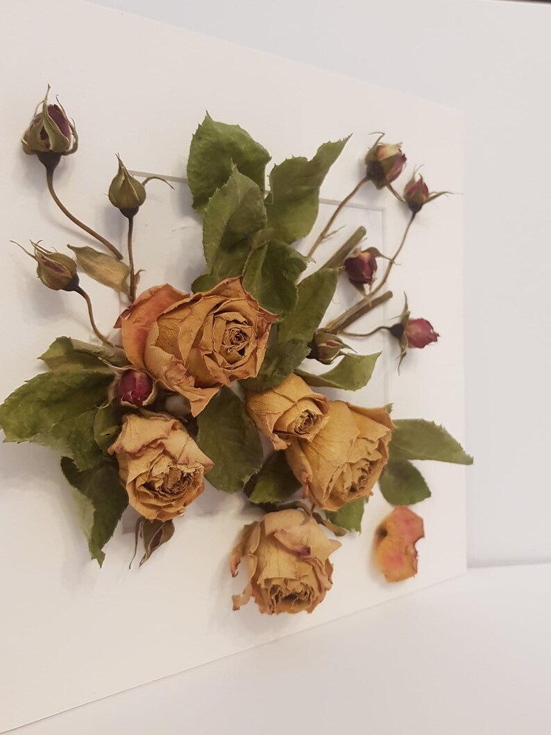 Autumn Theme 3D Dried Roses Frame 0001 Etsy