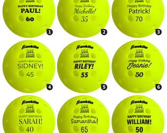 Personalized Birthday Pickleball: Franklin X-40 with Custom Name & Age