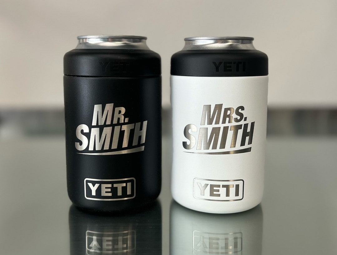 Custom Engraved 12oz YETI® Personalized Mr. & Mrs. insert Last Name Wedding Gift Rush Orders and