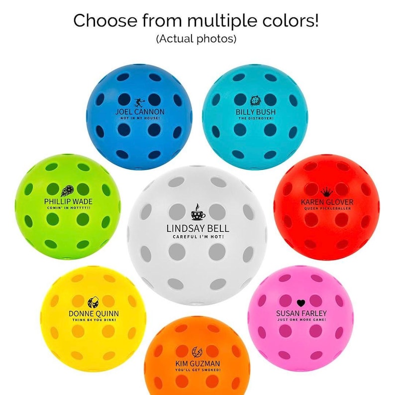 Personalized Pickleball Gift: Custom Printed, Scratch Resistant - Rush Orders & Fast Shipping! image 2