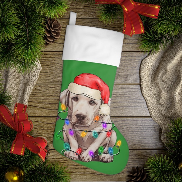 Labrador Christmas Stocking - Lab Dog Holiday Stocking