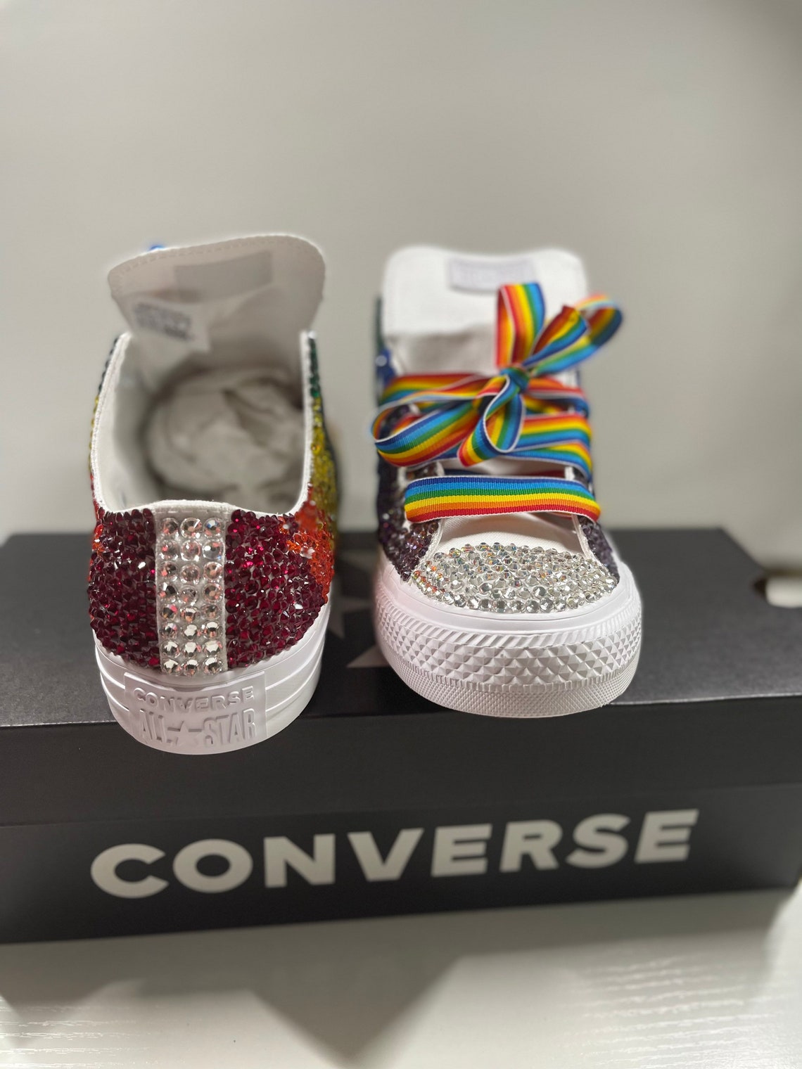 Adults LGBT Pride Converse Bling Shoes Rhinestone Pride - Etsy