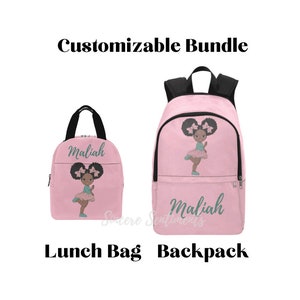 Personalized Maliah Back Pack & Lunch Bag Bundle image 1