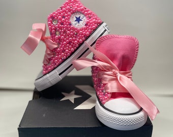 pink converse bling