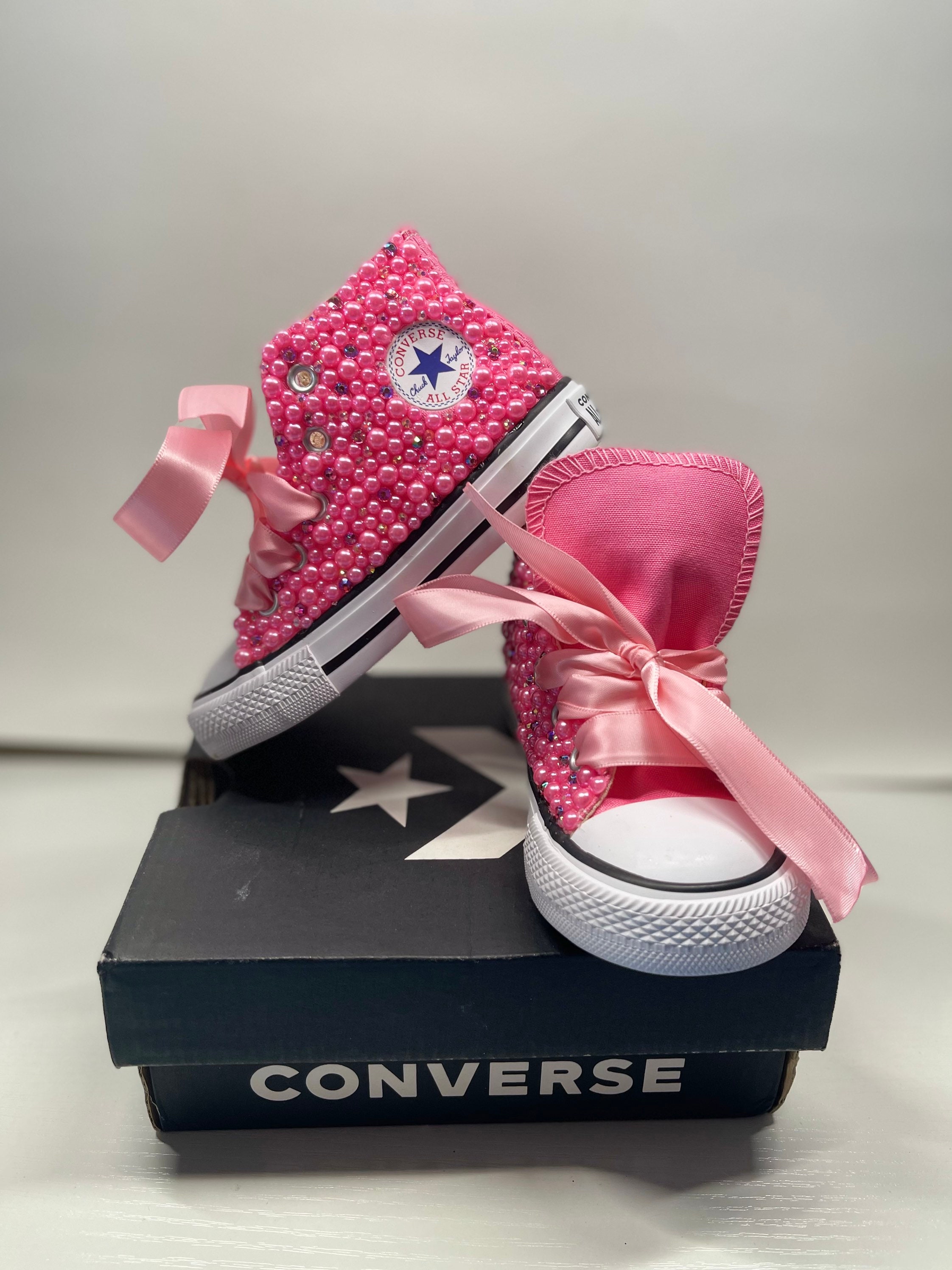 Bubblegum Pink Converse - Etsy