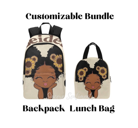 Personalized Sunflower Beauty Back Pack & Lunch Bag Bundle  display picture 2