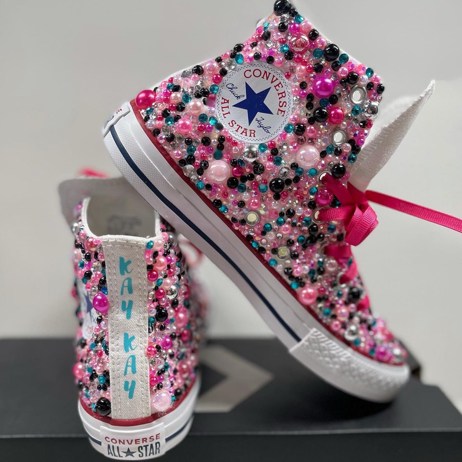 Tik Tok Converse Bling Shoes Rhinestone Birthday Theme | Etsy