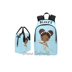 Blue Mermaid Backpack & Lunch Bag Bundle