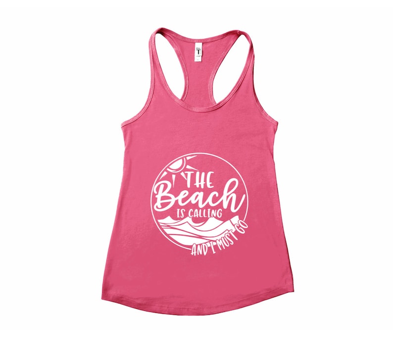 Racerback Tank Vacation Shirt The Beach is Calling Tank Beach Shirt