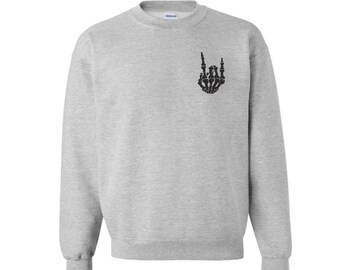 Skeleton Hand Crew Neck