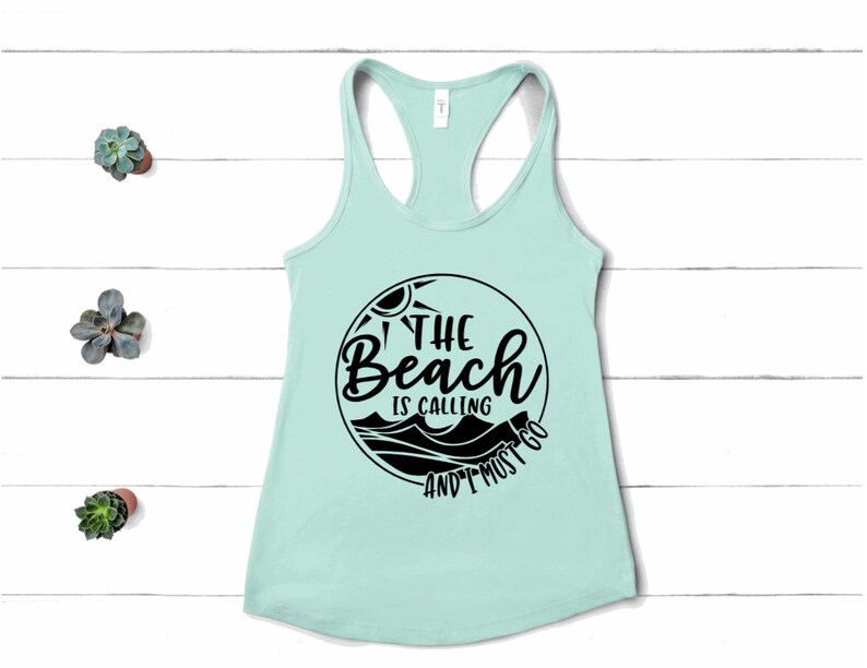 Racerback Tank Vacation Shirt The Beach is Calling Tank Beach Shirt