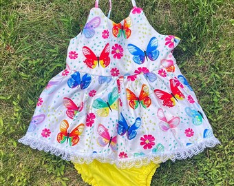 Butterfly Skirted Romper