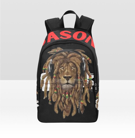 Personalized Rasta Lion Back Pack - Etsy display picture 2