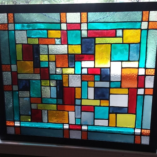 Extra Largehandpaintedglass Artfauxstained Glasscustom Etsy
