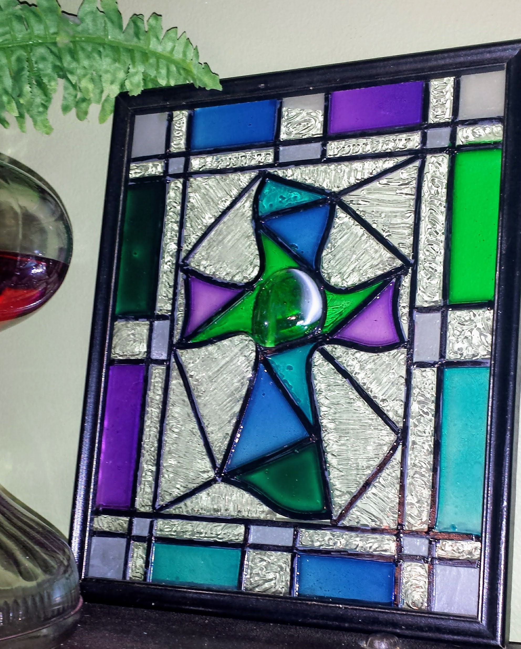 8x10customhandpaintedfauxstained Glasswindow Panelglass Etsy