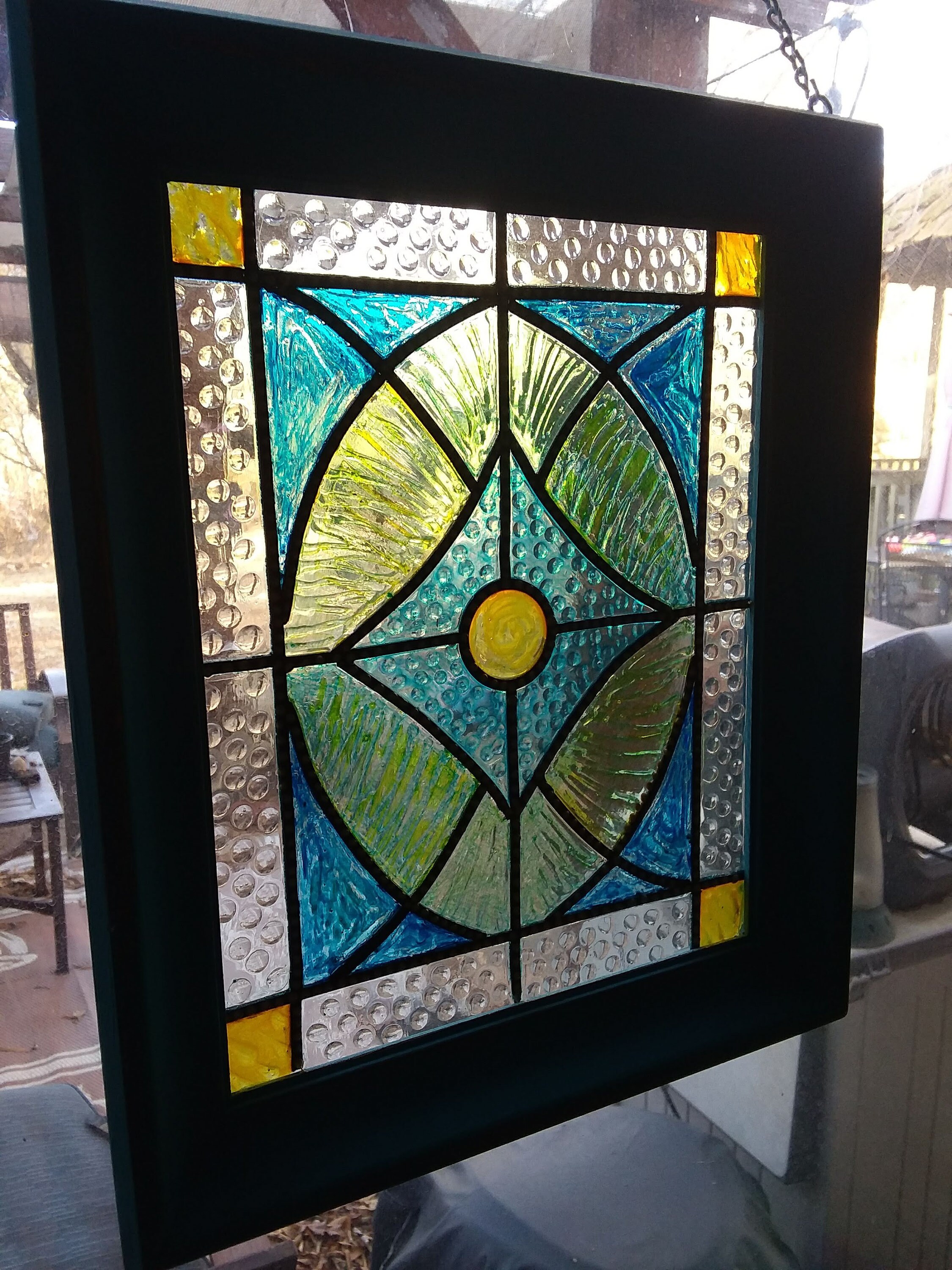8x10 Custom Handpainted Faux Stained Glass Your Colors Window Etsy