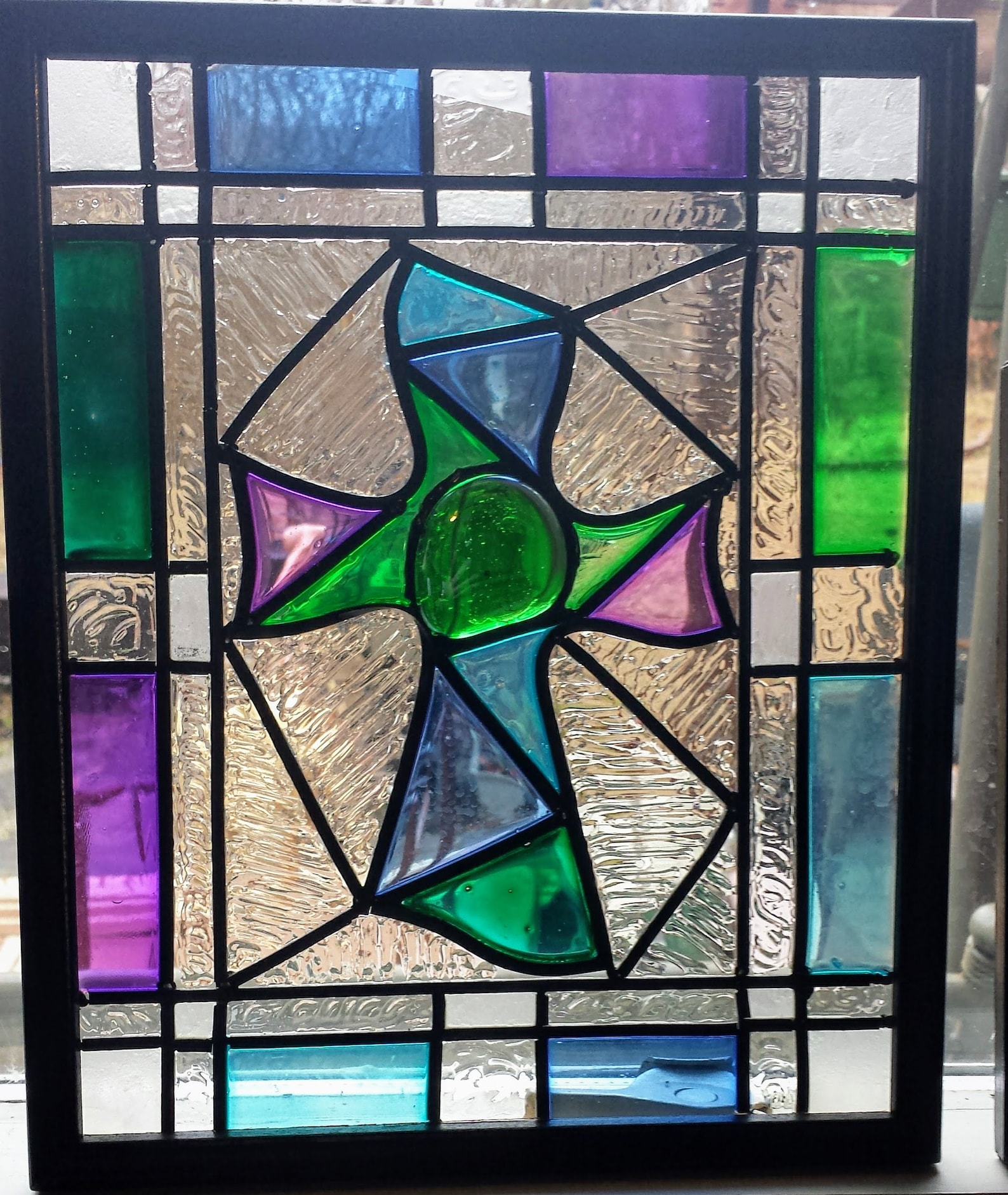 8x10customhandpaintedfauxstained Glasswindow Panelglass Etsy