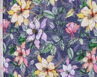 Little Johnny Fantasy Floral Needlecord, 100% Cotton Floral Needlecord, Dressmaking Corduroy, Fabric by the Metre, Floral  fabric