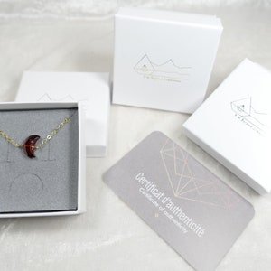 Natural red Garnet drop Necklace sterling silver, thin dainty gemstone pendant, Gifts Her Bridesmaid jewelry birthday wedding Anniversary image 6