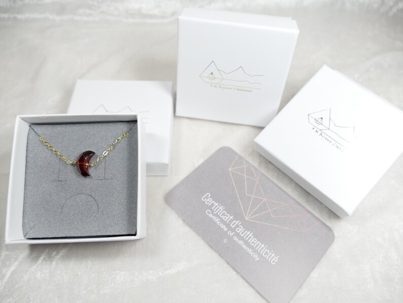 Natural red Garnet drop Necklace sterling silver, thin dainty gemstone pendant, Gifts Her Bridesmaid jewelry birthday wedding Anniversary image 6