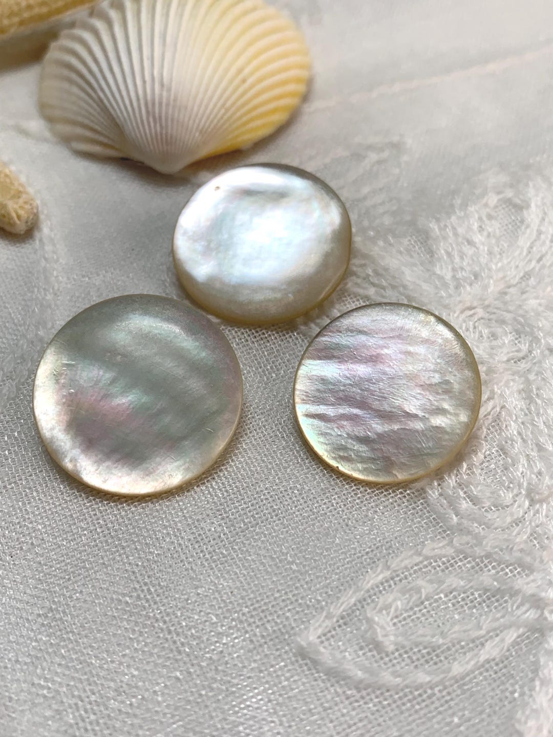Vintage Mother of Pearl Shell Buttons - Etsy