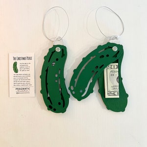 Christmas Pickle Ornament - Cash Gift Storage - Pickle Tradition