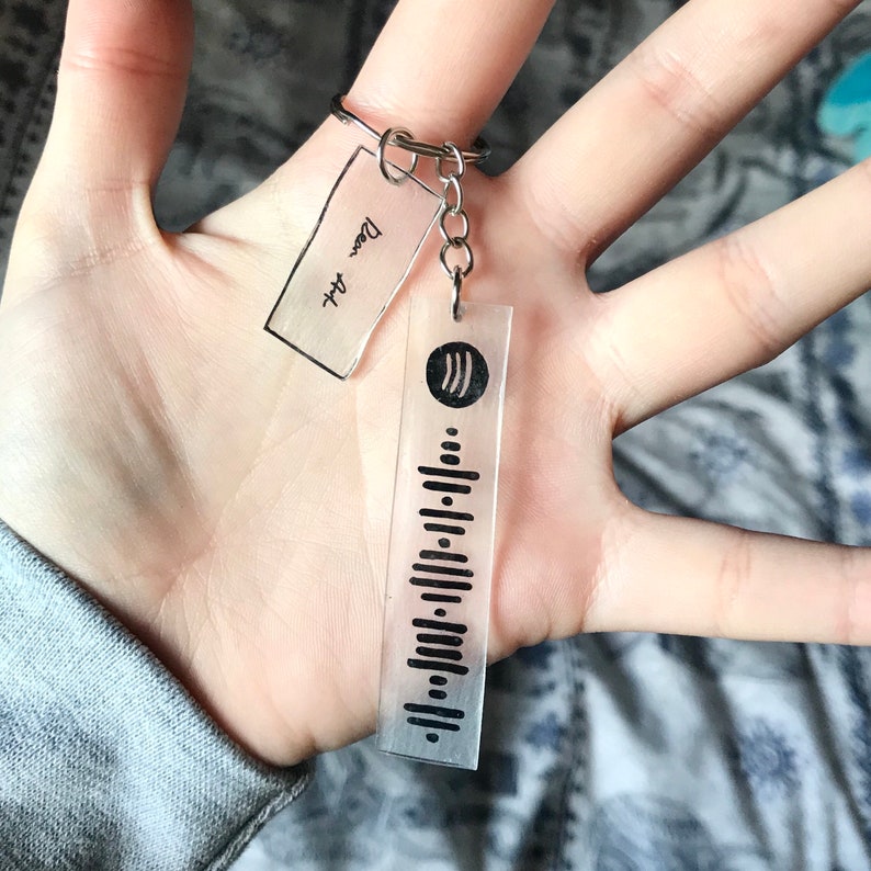 Banana Angel Prayer X Spotify Code Keychain With dear Ash Etsy UK