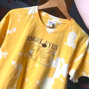 Angel Eyes Bleach Tie Dye Yellow Graphic Anime T-shirt - Etsy