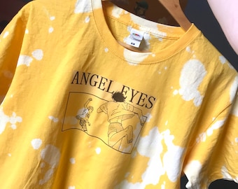 Angel Eyes Bleach tie dye yellow graphic Anime T-shirt