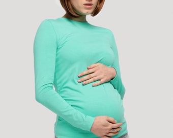 Maternity Long Sleeve Top, Ukrainian Brand,  Maternity Clothes, Sexy Maternity, Plus Size Maternity Longsleeve
