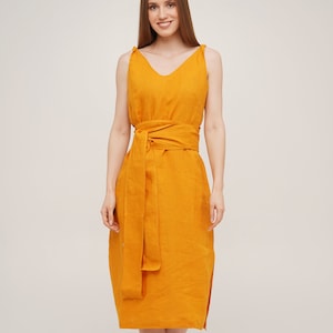 Linen Dress, Linen Dress With Pockets, Linen Dresses for Women, Summer Linen Dress