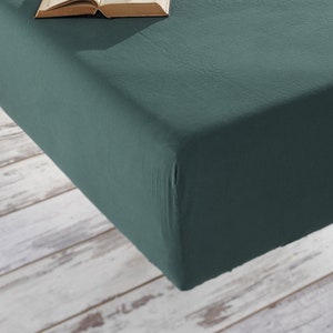 Stone Washed Fitted Sheet, Bed sheet, Vintage Look, Cotton Sheet - Queen, King, Super King Sheet