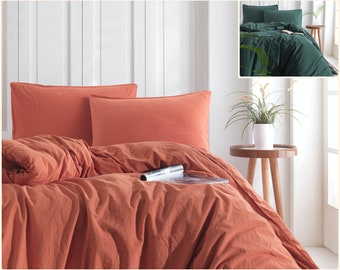 Burnt Orange Bedding Etsy