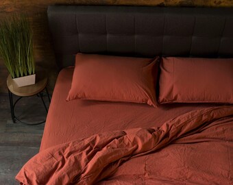 Burnt Orange Bedding Etsy