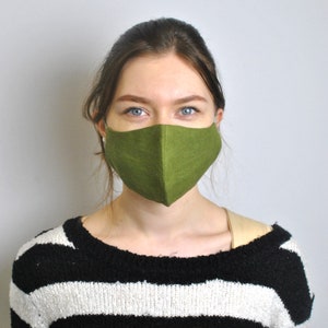 Face Mask, 100 % Pure Linen, Reusable, Breathable, Soft